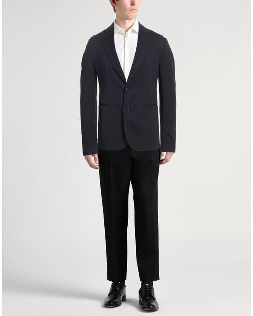 Emporio Armani Blue Blazer Polyamide, Elastane for men