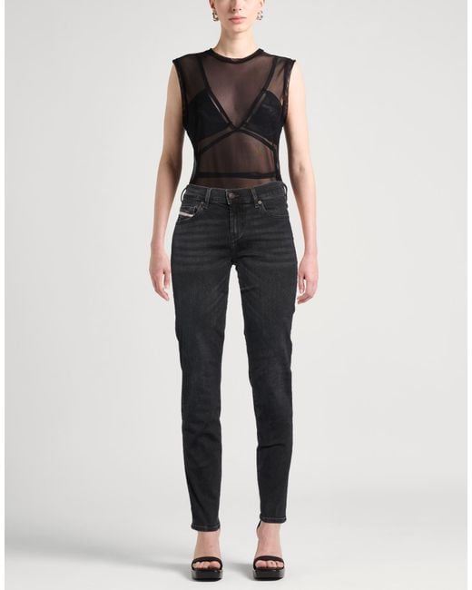 DIESEL Black Jeans Cotton, Elastane