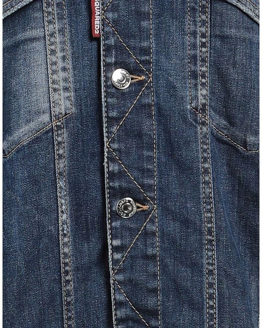 DSquared² Blue Denim Outerwear Cotton, Elastomultiester, Elastane
