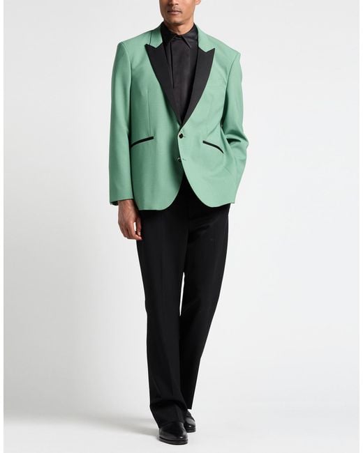 PT Torino Green Blazer Virgin Wool, Polyamide, Elastane for men