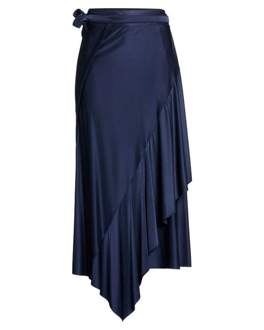 Rabanne Blue Maxi Skirt Viscose, Elastane