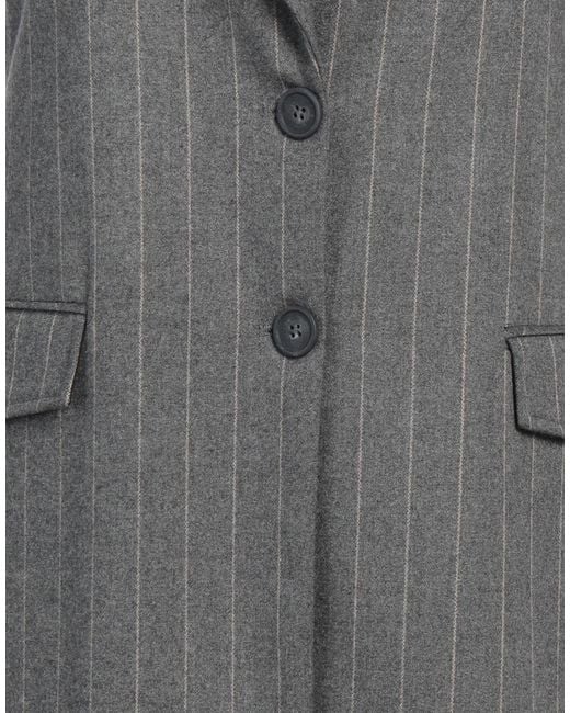 Manila Grace Gray Blazer Polyester, Viscose, Elastane