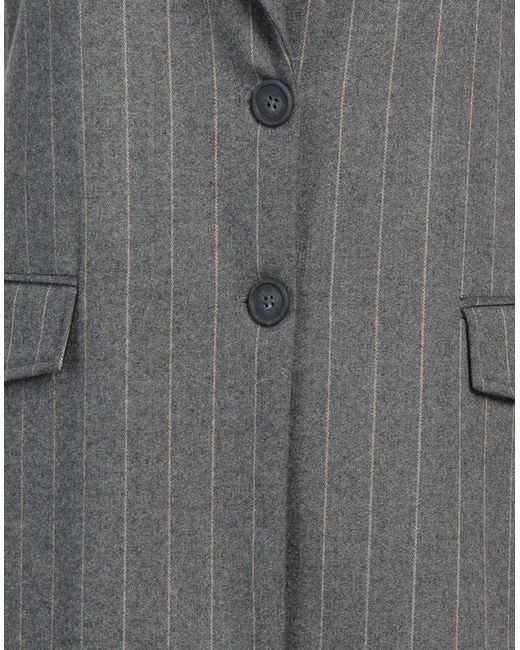 Manila Grace Gray Blazer Polyester, Viscose, Elastane