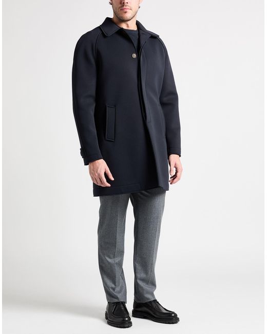 Bob Blue Overcoat & Trench Coat Polyester, Elastane for men