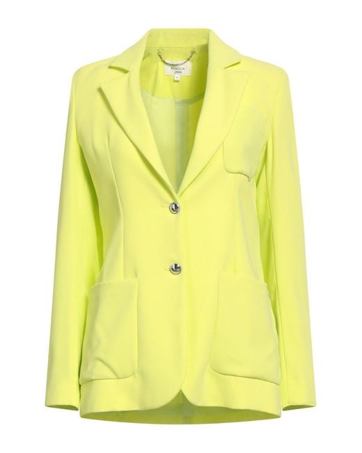 Kocca Yellow Jeans Blazer Polyester