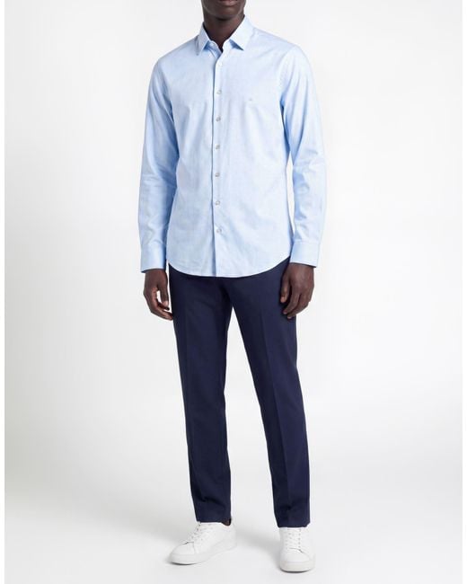 Calvin Klein Blue Sky Shirt Cotton, Elastane for men