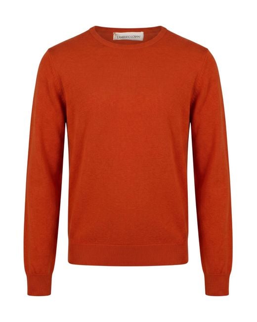 Lamberto Losani Orange Sweater Cashmere