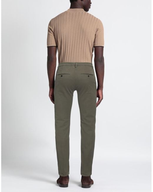 Dondup Gray Military Pants Cotton, Elastane for men