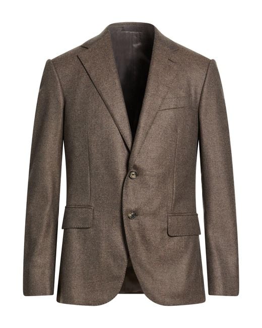 Caruso Brown Blazer for men