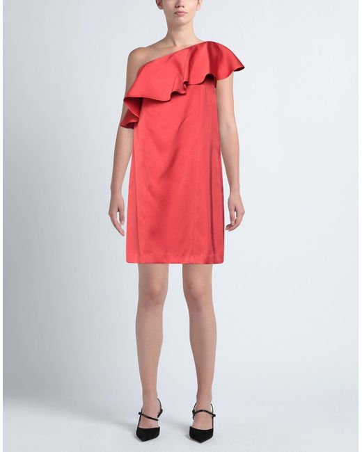 Zac Posen Red Mini Dress Triacetate, Polyester