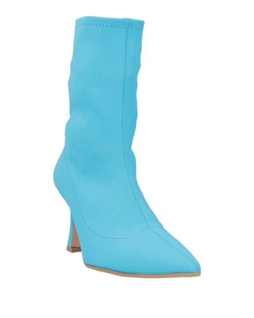 Divine Follie Blue Ankle Boots