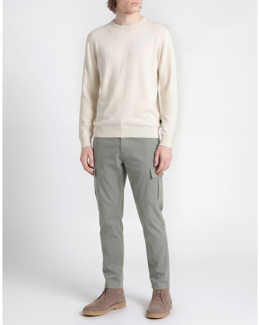 40weft White Sweater Merino Wool for men