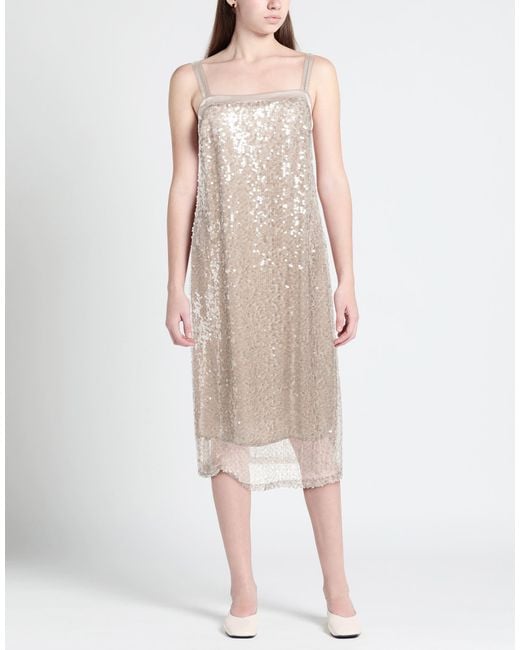 Peserico Natural Midi Dress Polyester