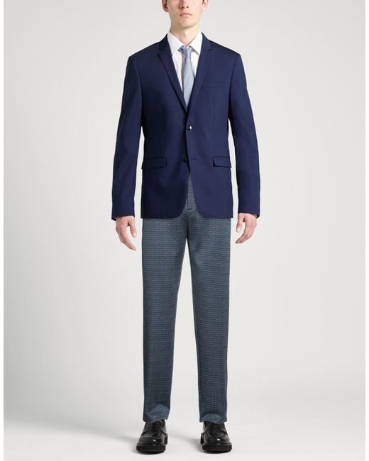 Etro Blue Pants Cotton, Viscose, Polyester, Polyamide, Elastane for men