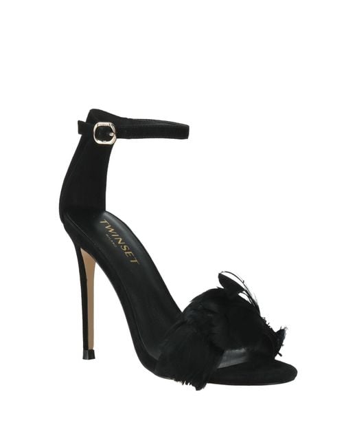 Twinset Black Sandale
