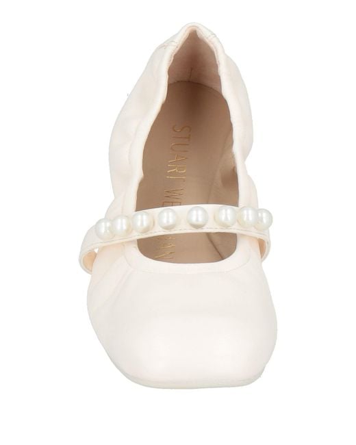 Stuart Weitzman Natural Ballet Flats