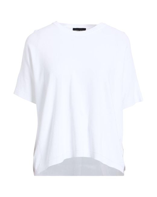 Roberto Collina White Sweater Viscose, Polyester