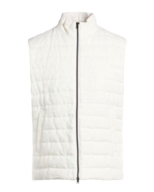 Herno White Vest Linen for men