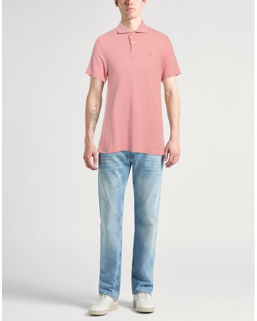 Polo Barbour de hombre de color Pink
