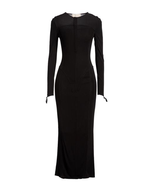 Blumarine Black Maxi Dress Viscose, Elastane