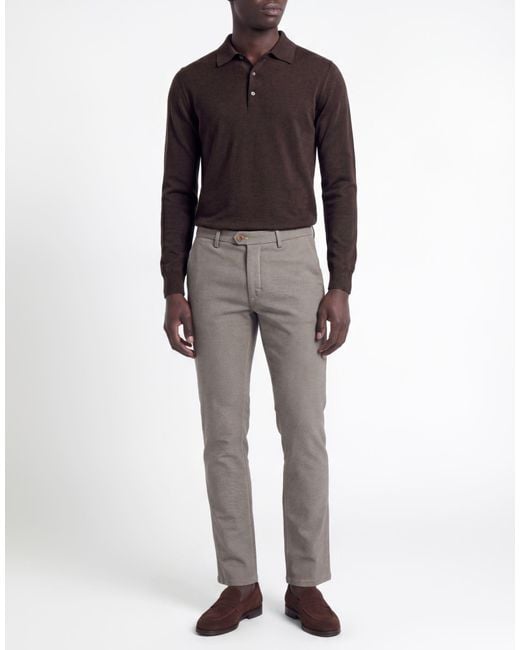 Teleria Zed Gray Pants Cotton, Elastane for men