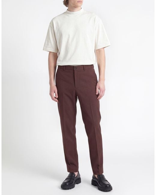 Grifoni Purple Pants Polyester, Virgin Wool, Elastane for men