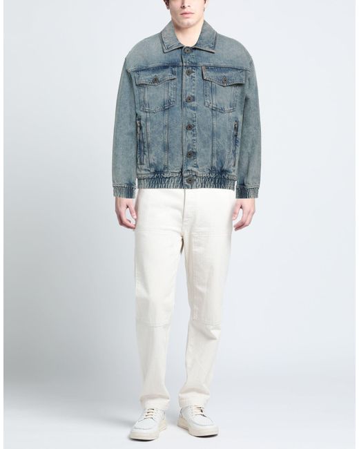 Balmain Blue Denim Outerwear for men