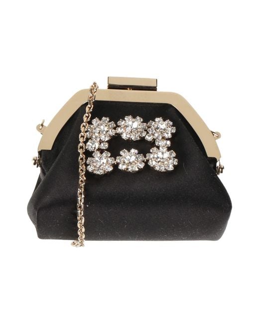 Roger Vivier Black Coin Purse Textile Fibers