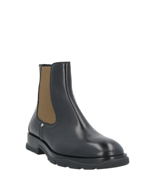 McQueen Brown Leather Boots for men