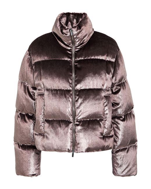 Peserico Brown Puffer Polyester, Nylon, Viscose, Metallic Fiber, Merino Wool