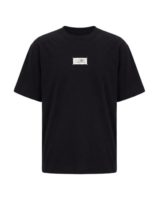 MM6 by Maison Margiela Black T-Shirt Cotton for men