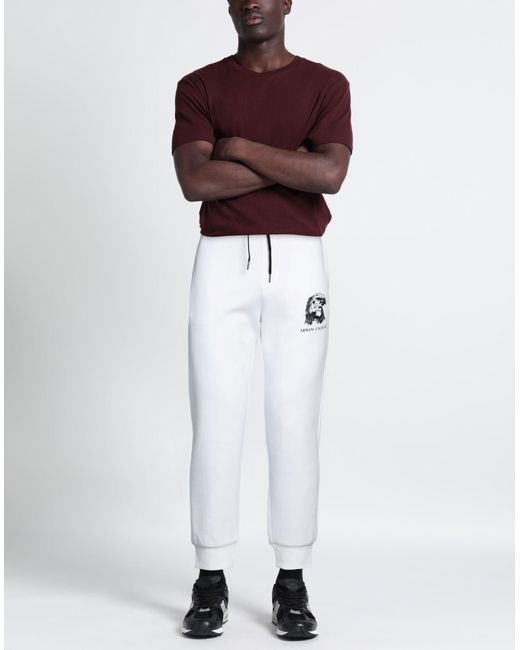 Armani Exchange White Trouser for men