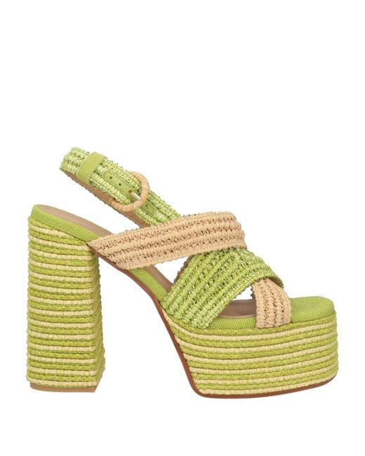 Castaner Yellow Sandals Textile Fibers
