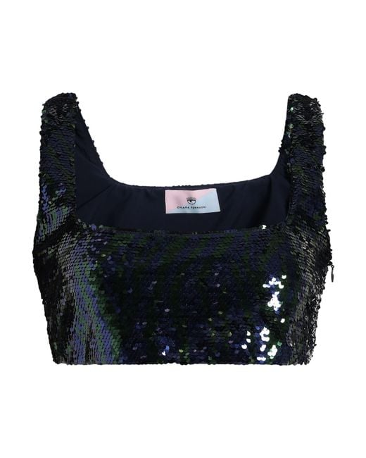 Chiara Ferragni Blue Midnight Top Polyester