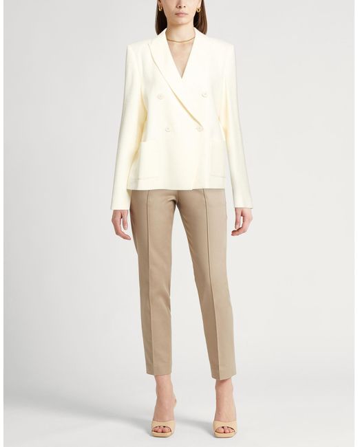 Eleventy White Blazer Wool, Cotton, Silk, Linen
