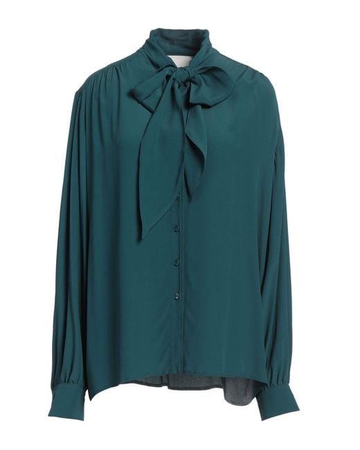 8pm Green Deep Shirt Acetate, Silk