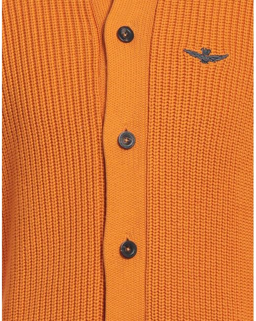 Aeronautica Militare Orange Cardigan for men