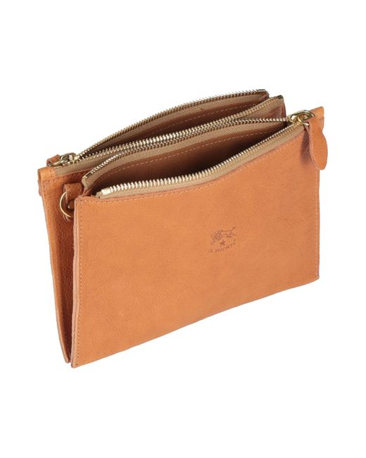 Il Bisonte Red Tan Cross-Body Bag Leather