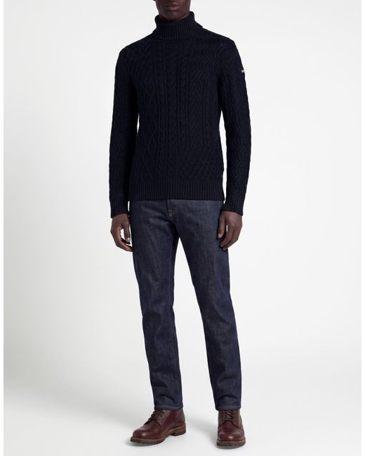Schott Nyc Blue Turtleneck for men