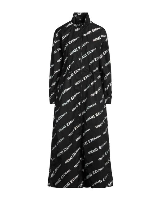 ARMANI EXCHANGE Black Overcoat & Trench Coat