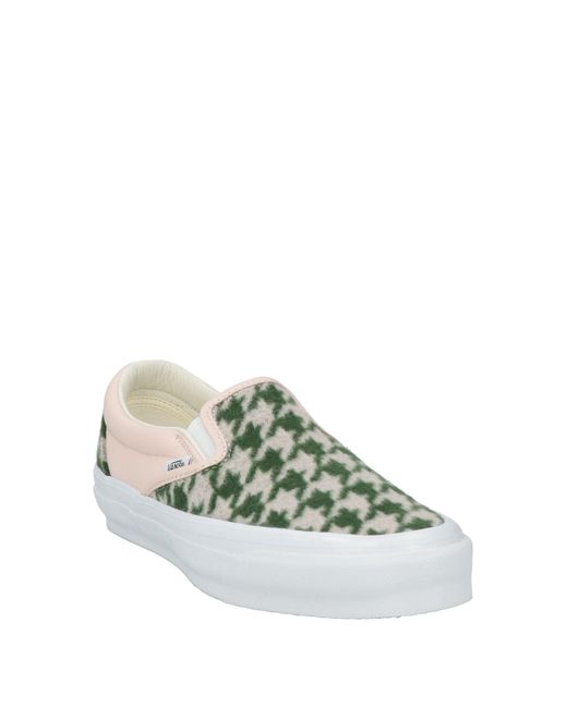 Vans Green Sneakers Textile Fibers, Leather for men