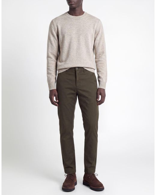 Department 5 Gray Pants Cotton, Elastane for men