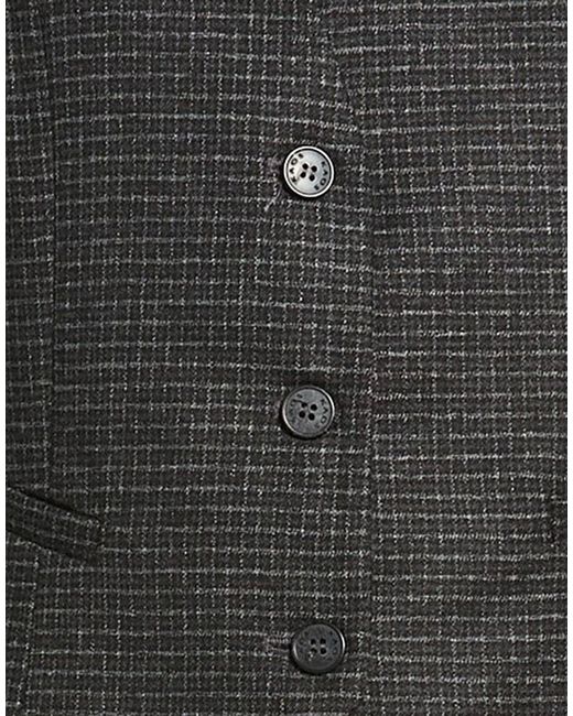 Kaos Black Tailored Vest Polyester, Viscose, Elastane