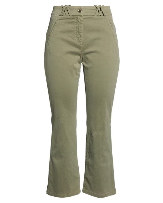 Pennyblack Green Military Pants Cotton, Elastane