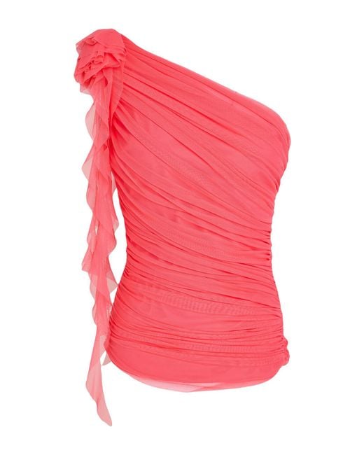 La Petite Robe Di Chiara Boni Pink Coral Top Polyamide, Elastane