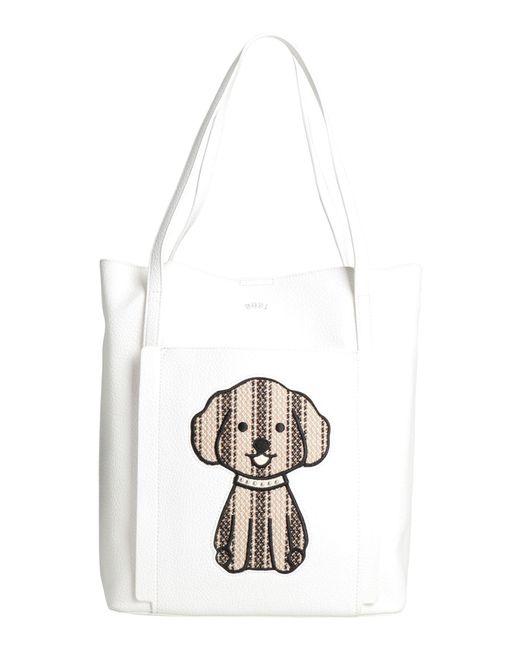 Le Pandorine White Handbag Textile Fibers