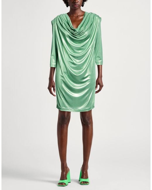 Gaelle Paris Green Mini Dress Polyester, Elastane