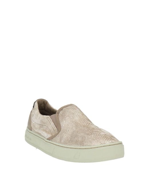Satorisan White Khaki Sneakers Textile Fibers, Leather