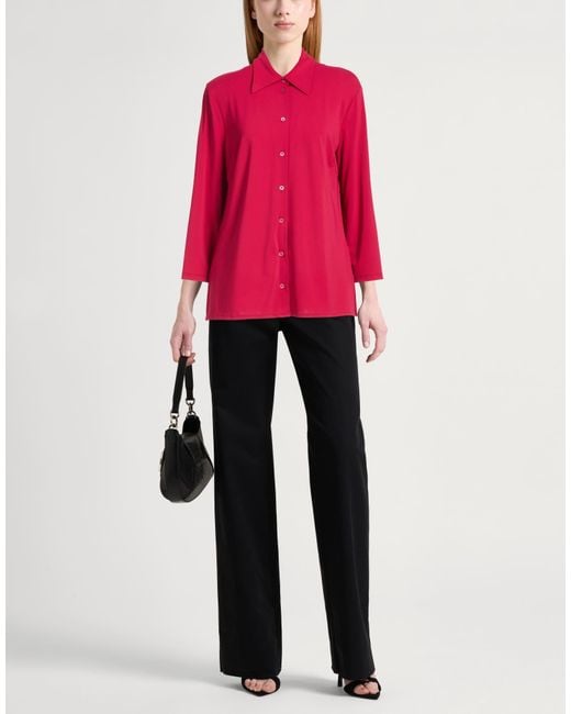 Maliparmi Red Shirt Acetate, Polyamide, Elastane