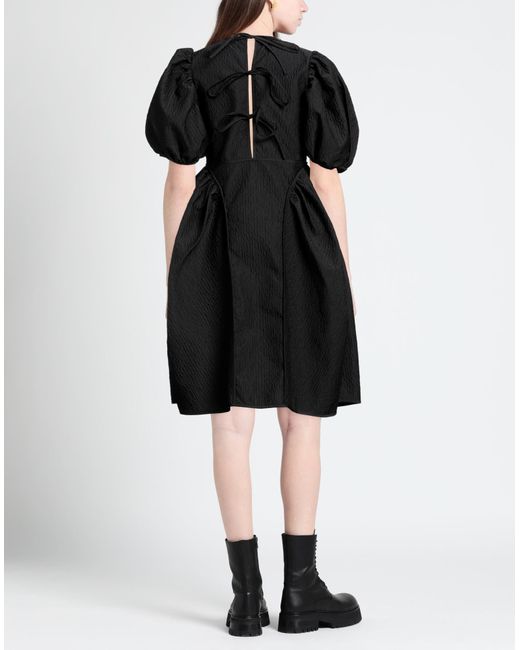 CECILIE BAHNSEN Black Midi Dress
